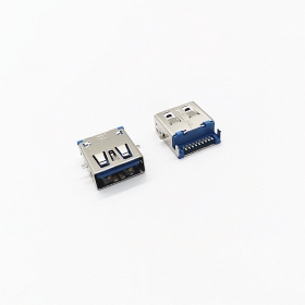 USB3.0/A/F沉板CH2.06 藍LCP不防火/不銹鋼鍍鎳/黃銅C2680/端子鍍G/F