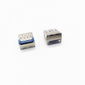 USB3.0/A/F板上SMT/H7.0短體L=14.45無卷邊魚叉角